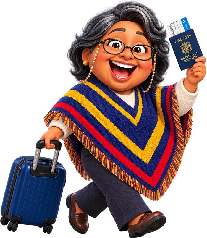 Estudiante de Wonder School viajando con su pasaporte